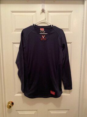 Rawlings Virginia UVA Cavaliers Baseball Team Issued Pullover Blue Small